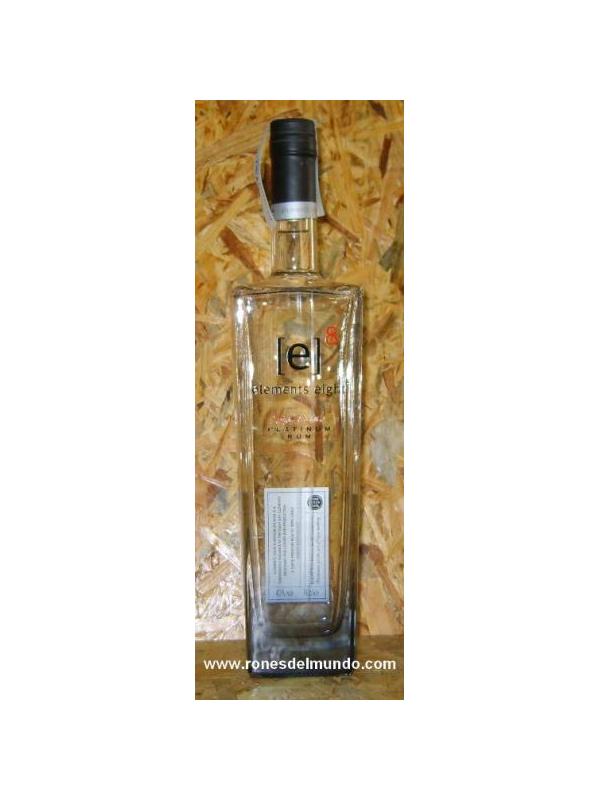 RON ELEMENTS EIGHT PLATINUM RUM - Descripcin: 
Fresca, limpia la nariz con notas de ctricos y dulces cocidos. 
Luz cuerpo. Complejo, equilibrado paladar dulce con pasas limpio, fruta y un acabado excepcional.

Ocho elementos de platino Ron es un verstil y de calidad extra de ron que ser de inters para el vodka de lujo, la ginebra y el ron blanco bebedores

Harmoniuos el equilibrio de los ocho elementos clave que hace a este ron super premium de platino puro y sabroso.

Puede ser disfrutado staight, en las rocas, o en una de sus bebidas favoritas largo o ccteles.
